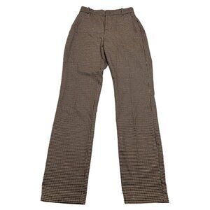 Zara Houndstooth Skinny Pants in Brown